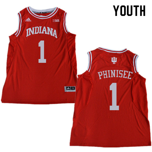Youth #1 Rob Phinisee Indiana Hoosiers College Basketball Jerseys Sale-Red - Click Image to Close
